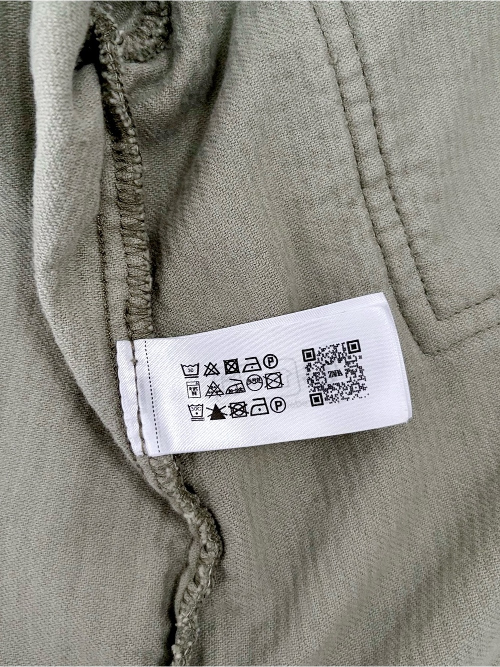 Zara Sage Green Corduroy Cropped Jacket Shacket - Size XS - Picture 9 of 9